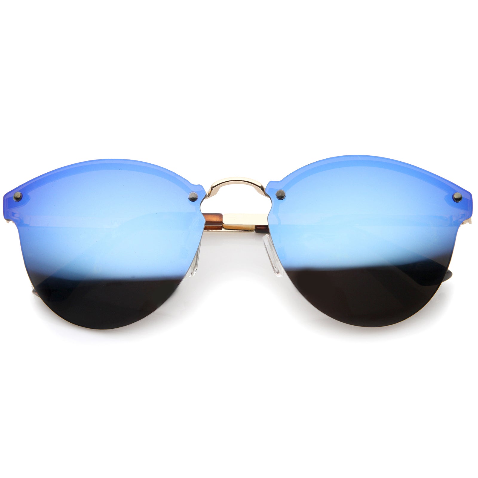 Gold-Tortoise / Blue Mirror
