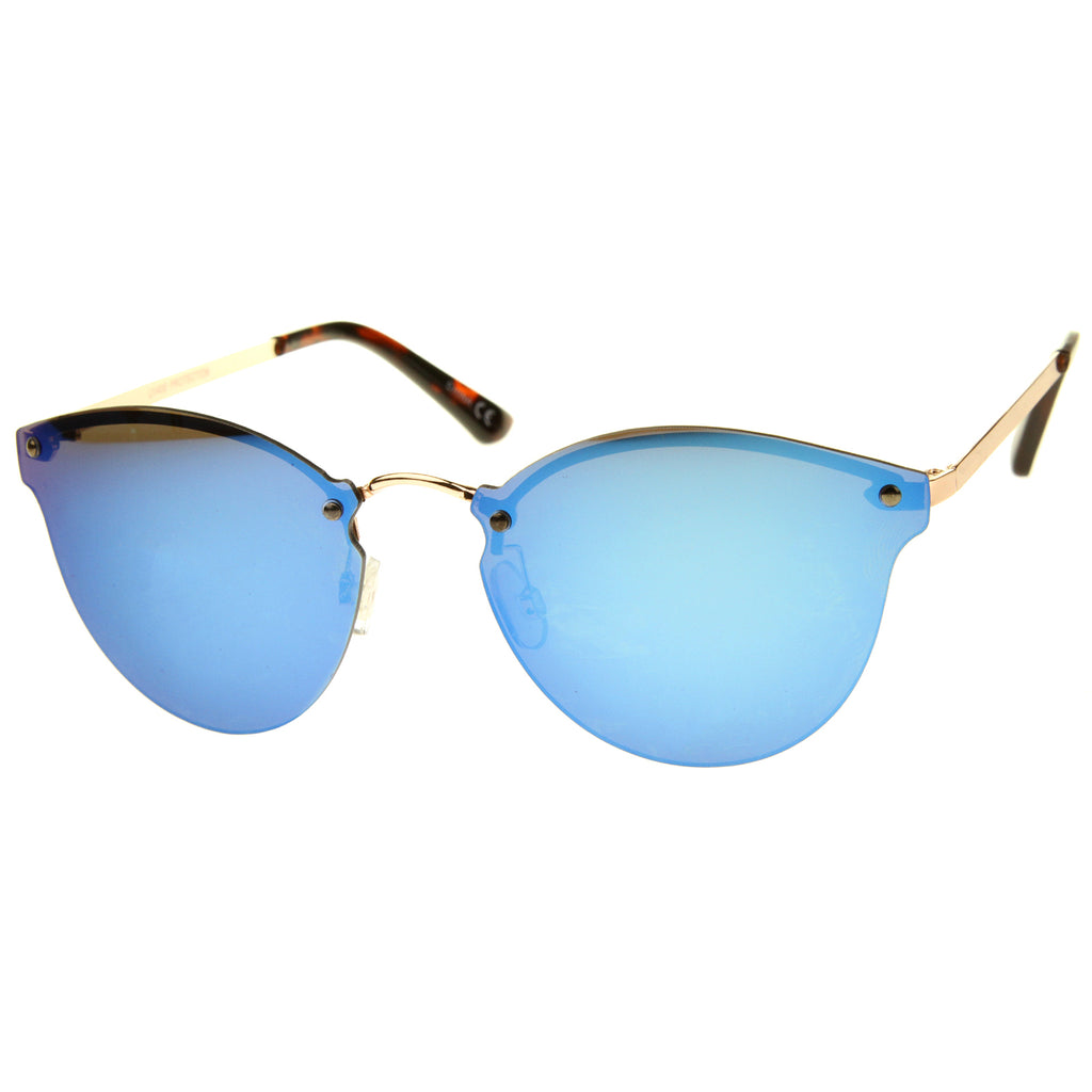 Gold-Tortoise / Blue Mirror