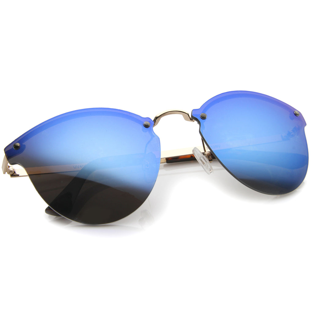 Gold-Tortoise / Blue Mirror