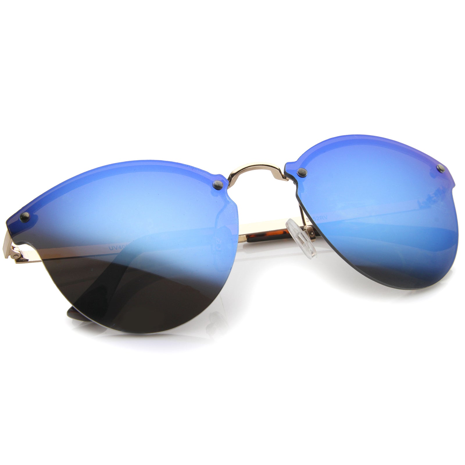 Gold-Tortoise / Blue Mirror