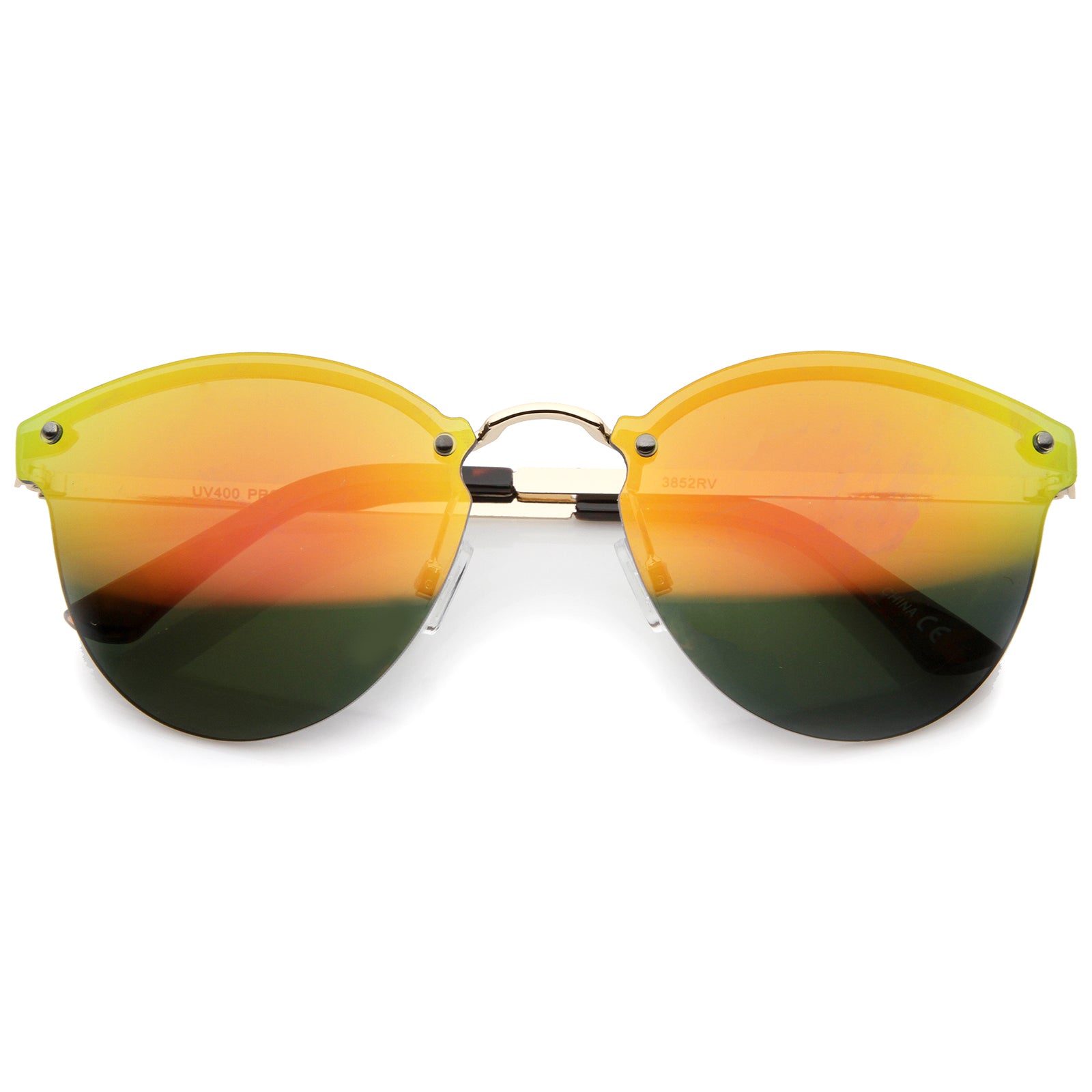 Gold-Tortoise / Yellow-Orange Mirror