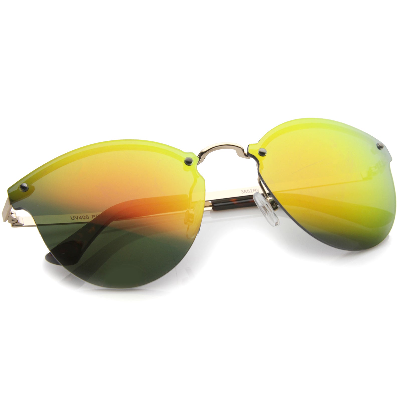 Gold-Tortoise / Yellow-Orange Mirror