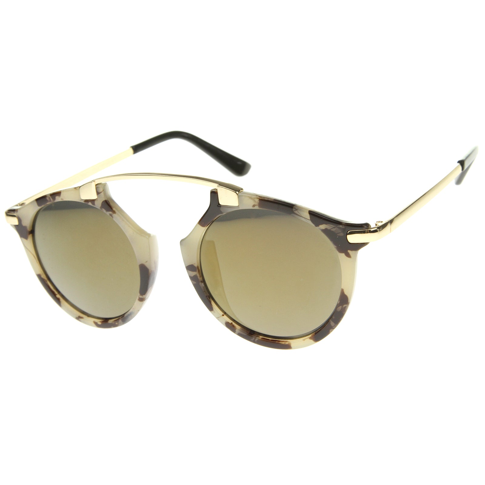 Creme-Gold / Brown Mirror