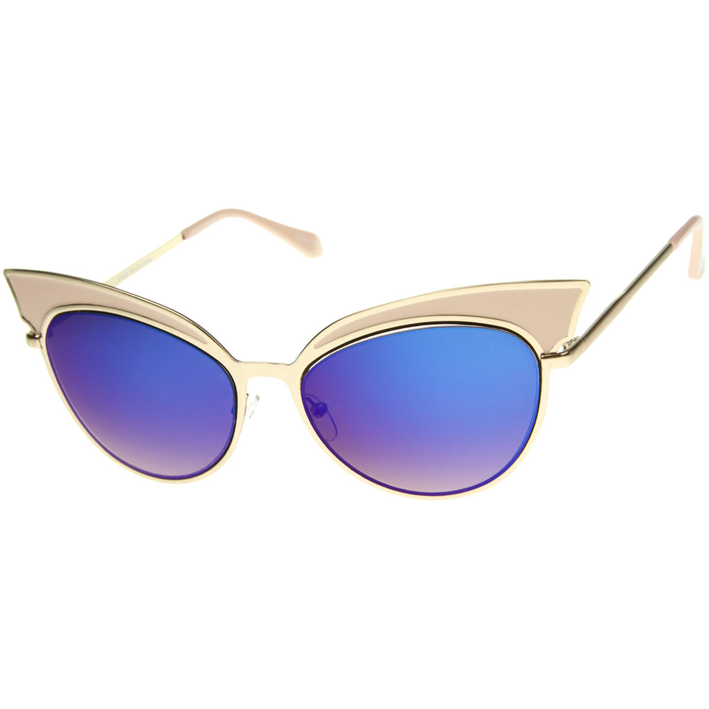 White-Gold / Blue Mirror