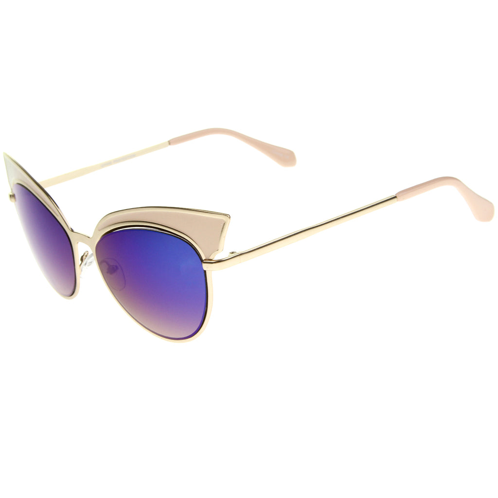 White-Gold / Blue Mirror