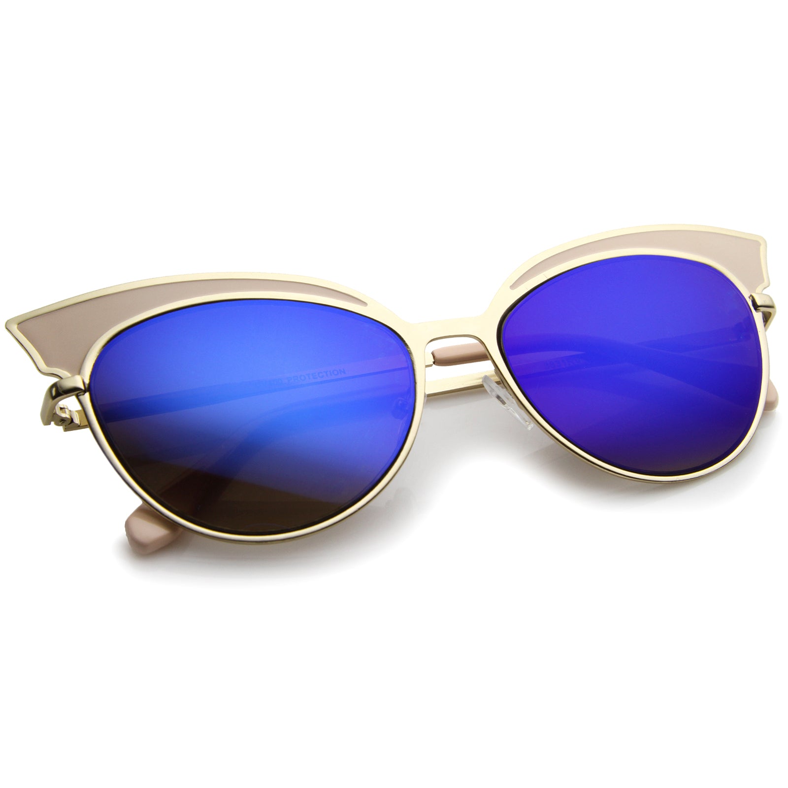 White-Gold / Blue Mirror