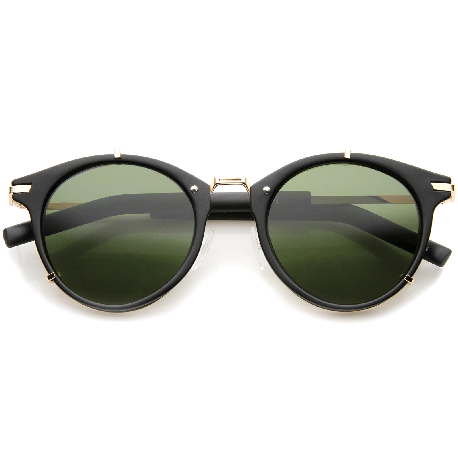 Matte Black-Gold / Green