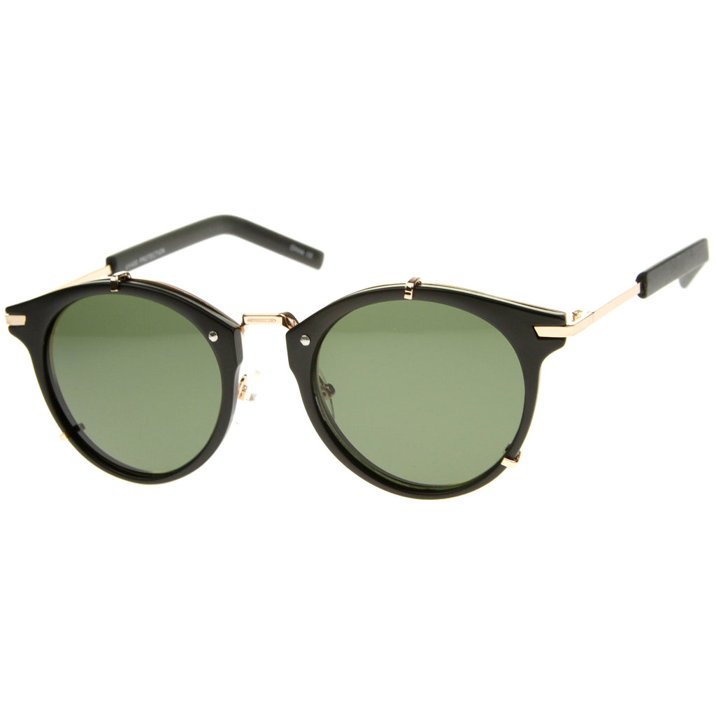 Matte Black-Gold / Green