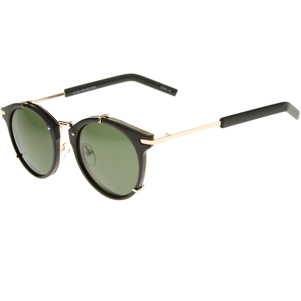 Matte Black-Gold / Green