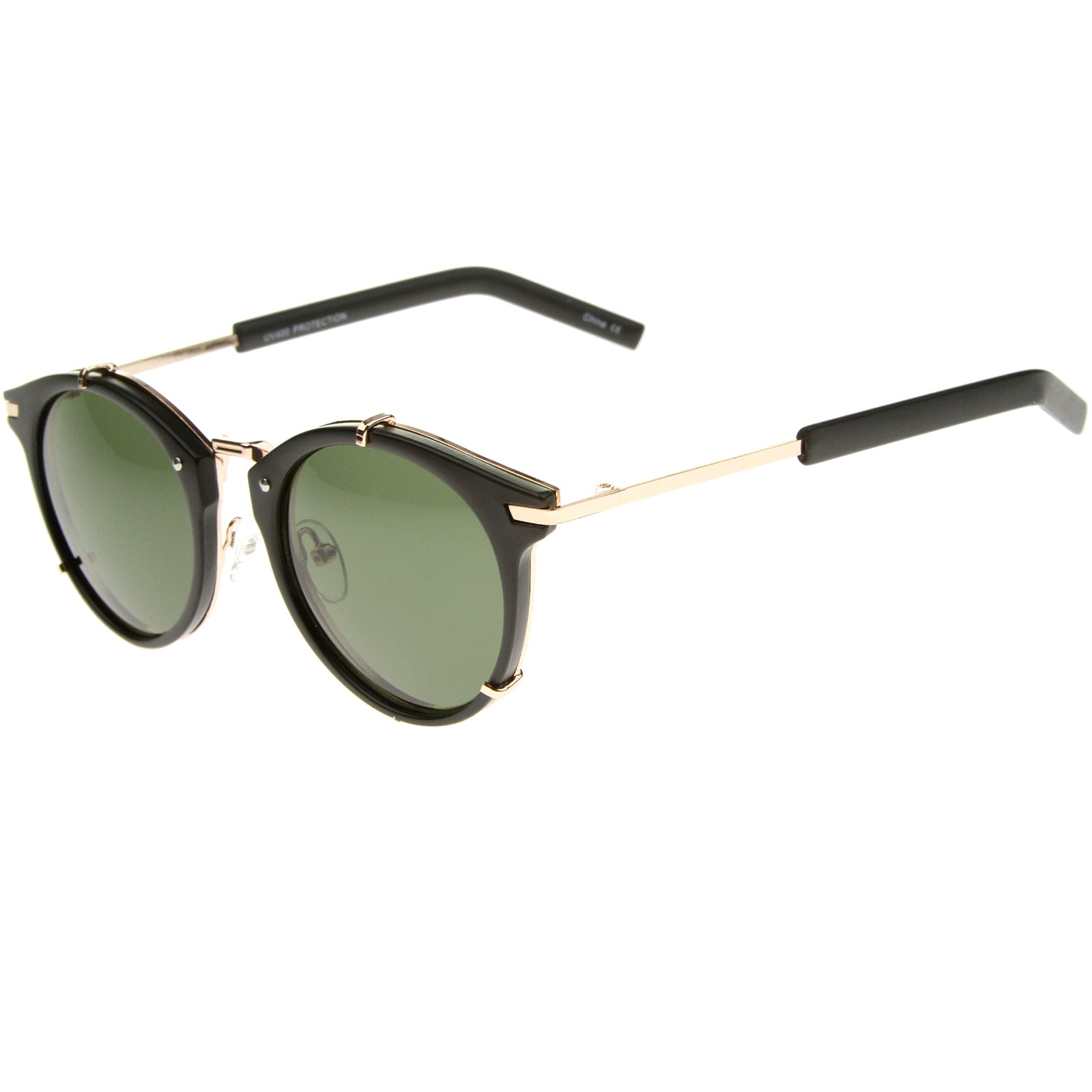 Matte Black-Gold / Green