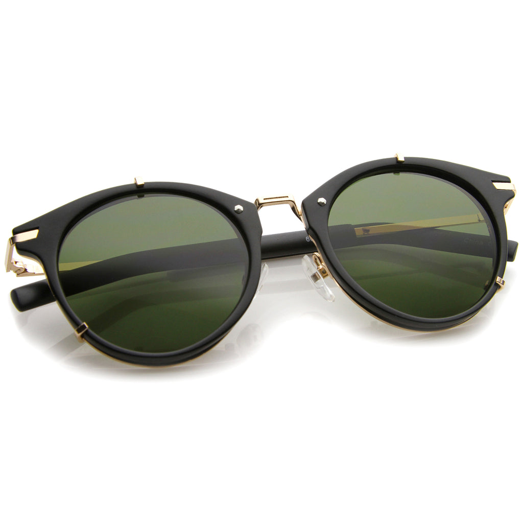 Matte Black-Gold / Green