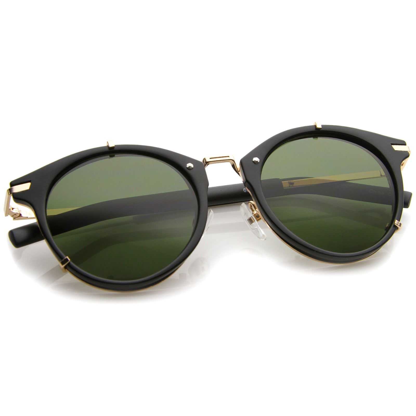 Matte Black-Gold / Green