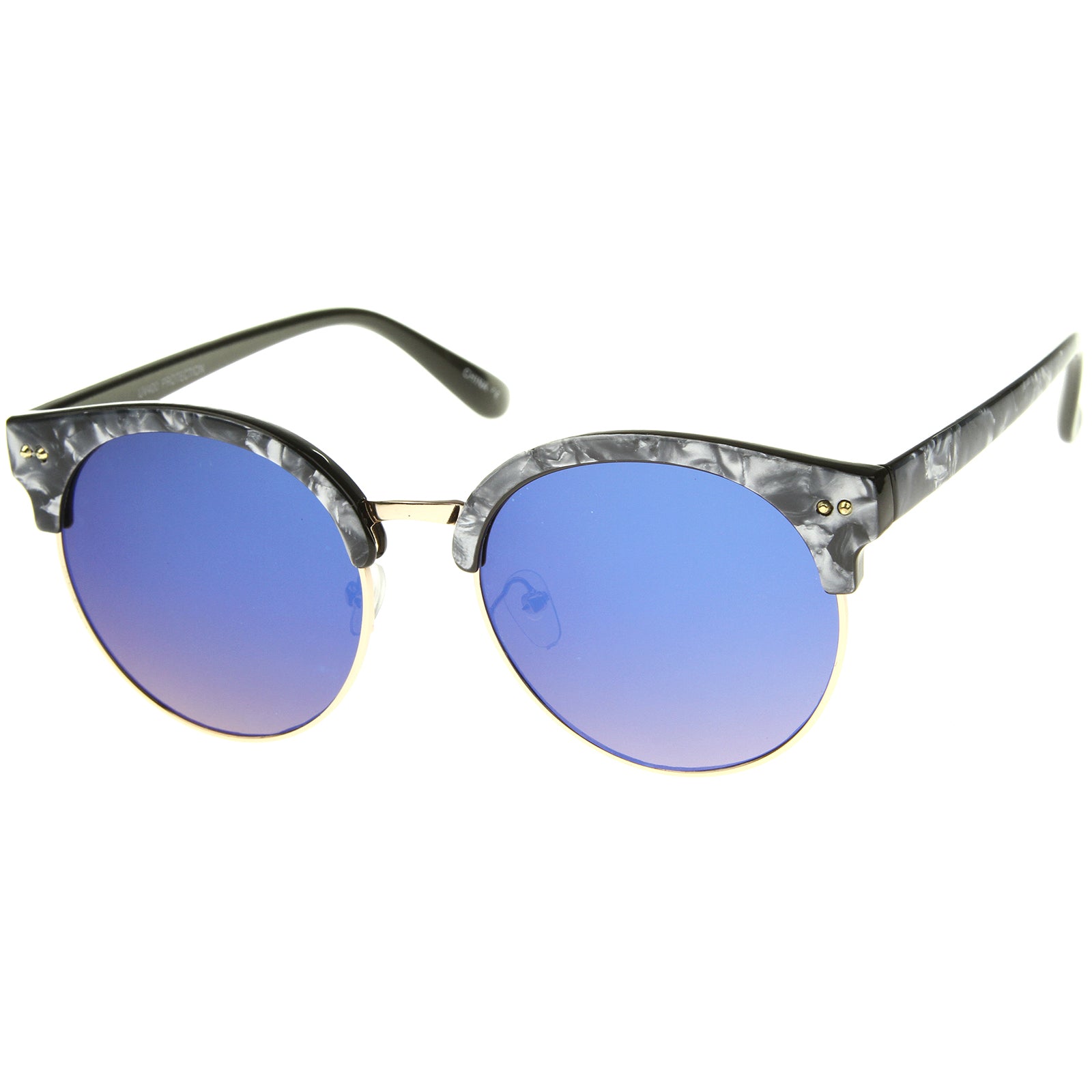 Charcoal-Gold / Blue Mirror