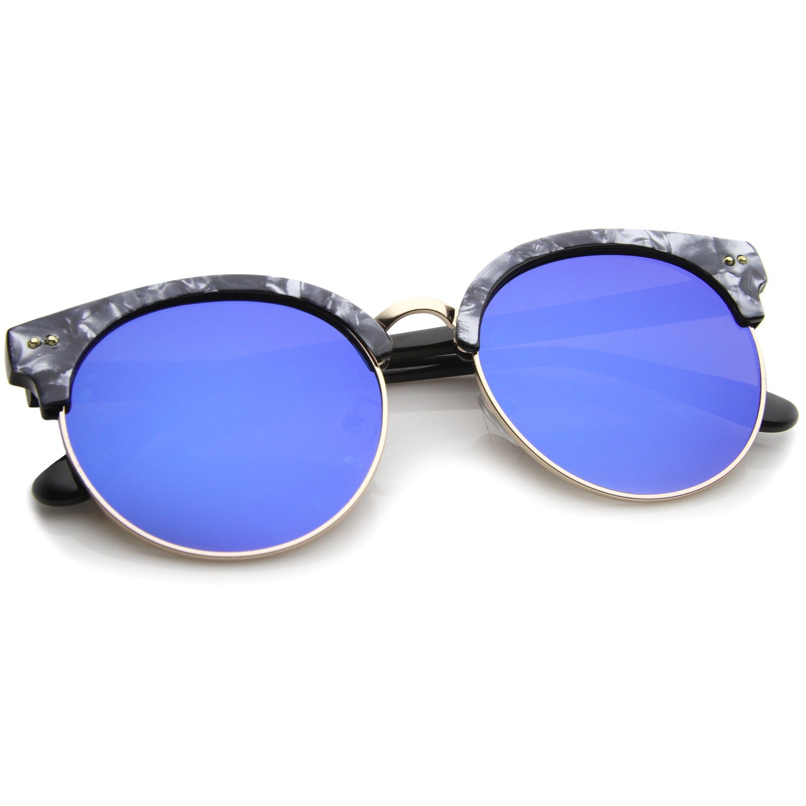 Charcoal-Gold / Blue Mirror