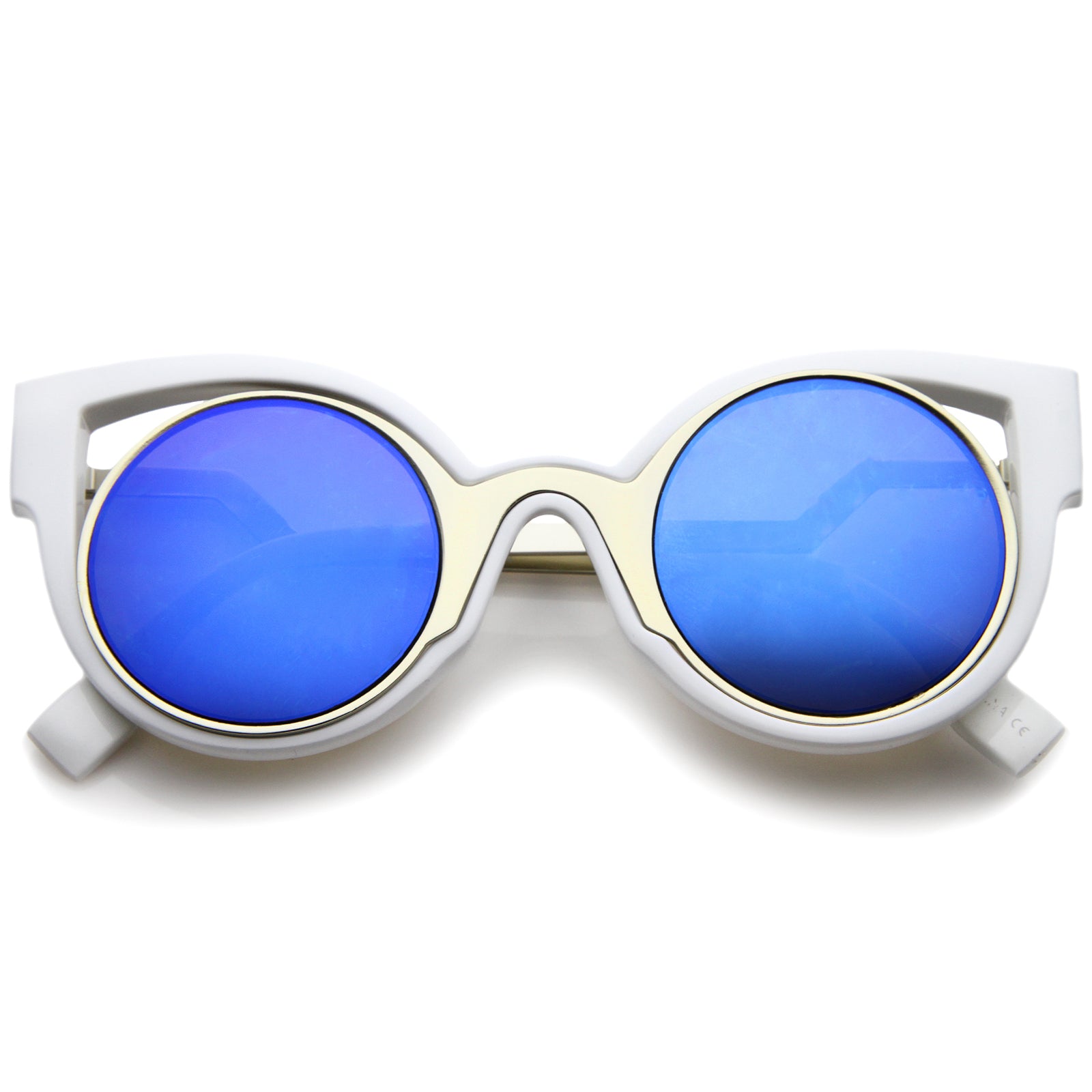 White-Gold / Blue Mirror