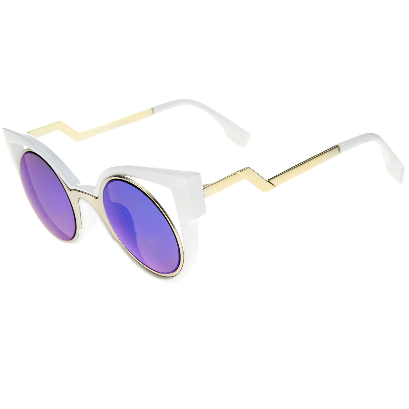White-Gold / Blue Mirror
