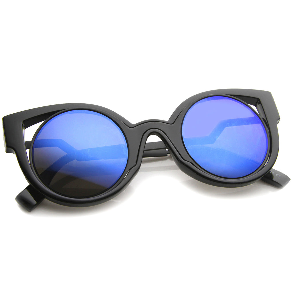 Black-Black / Blue Mirror