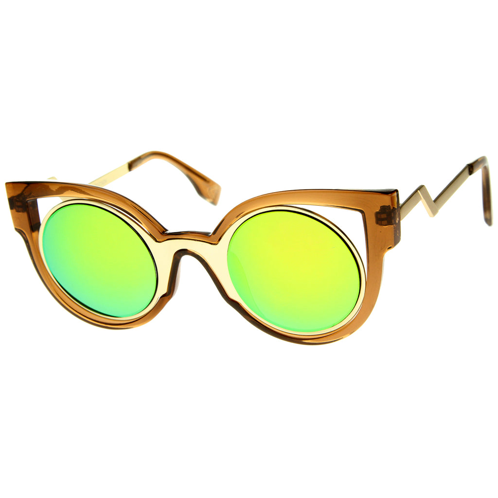 Brown-Gold / Yellow-Green Mirror