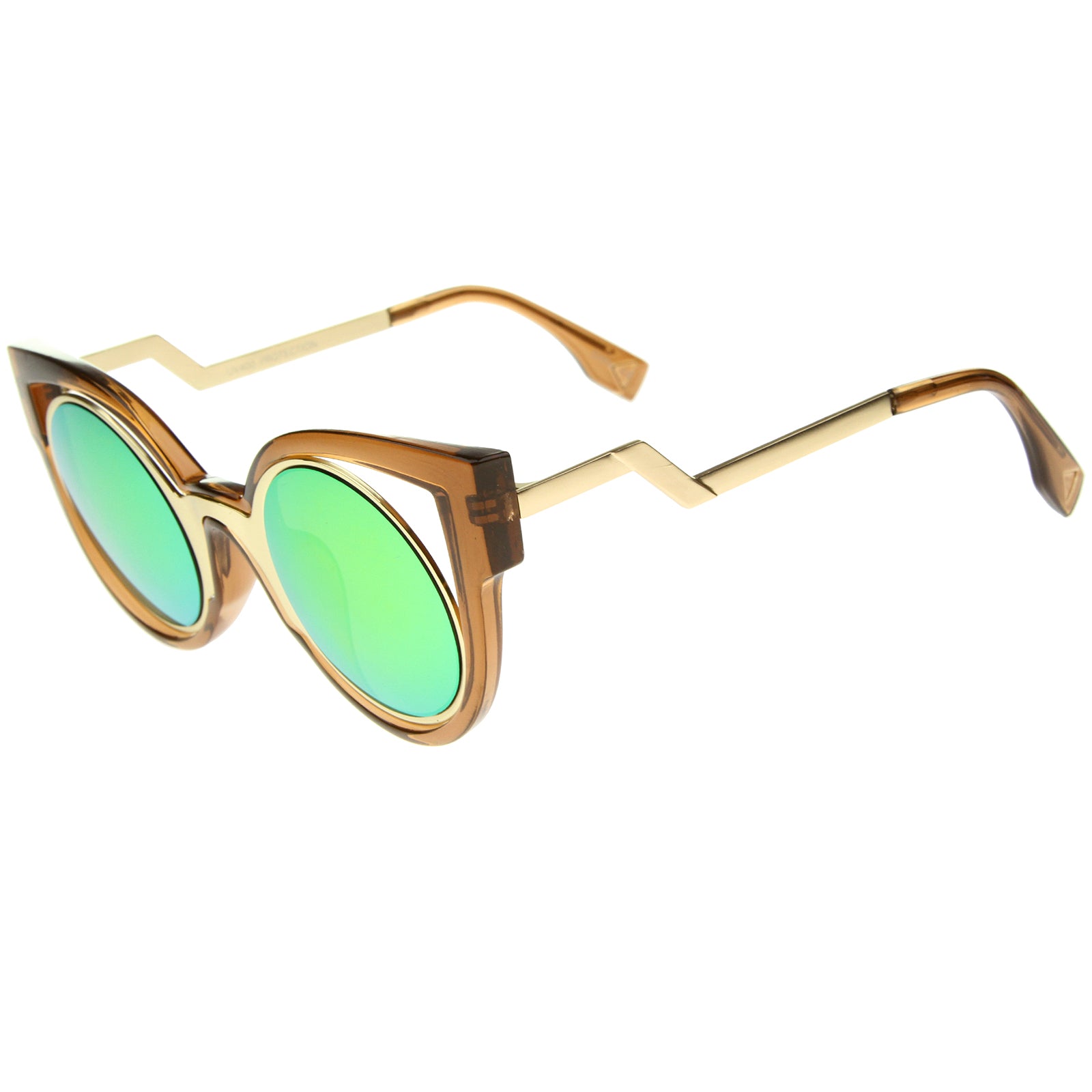 Brown-Gold / Yellow-Green Mirror