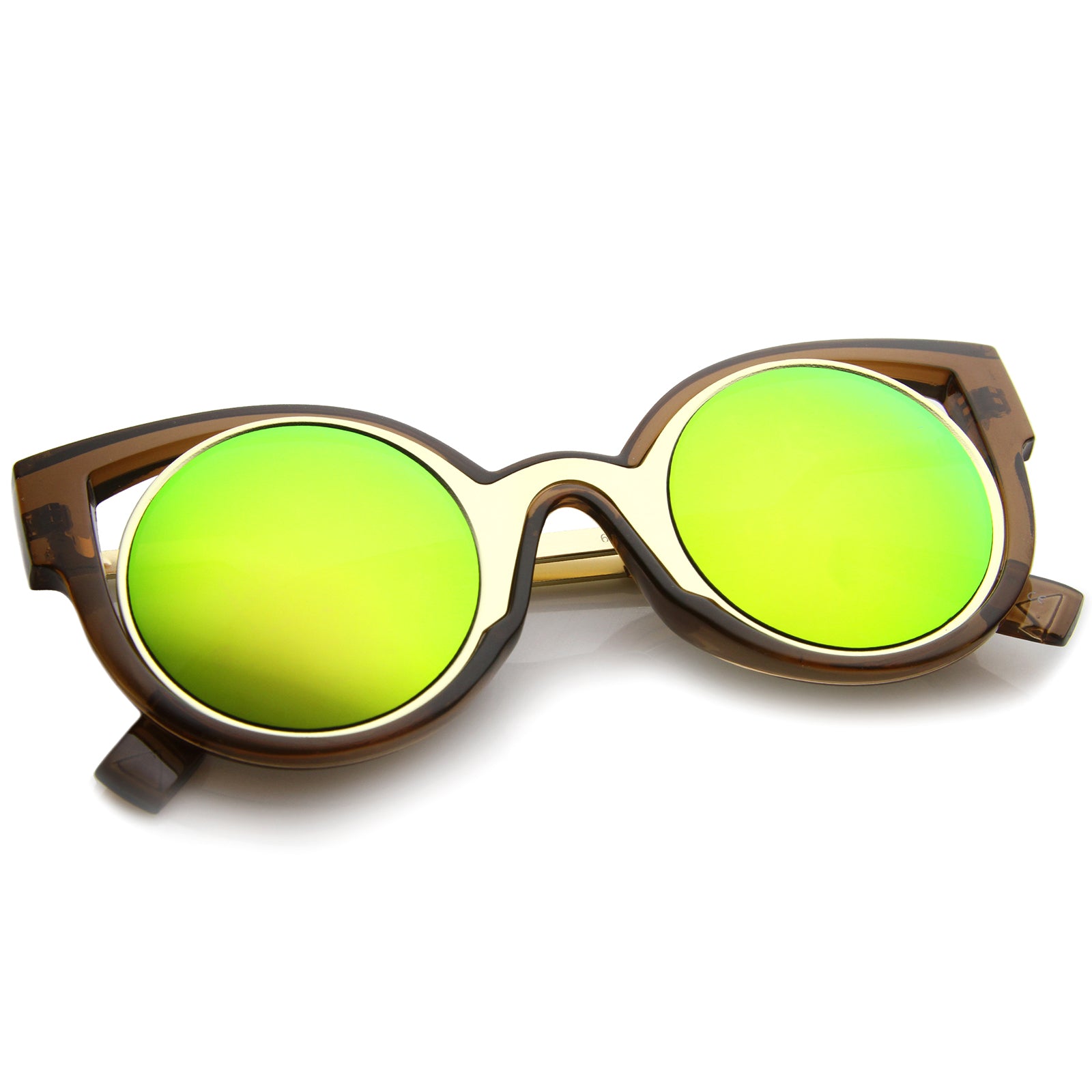 Brown-Gold / Yellow-Green Mirror