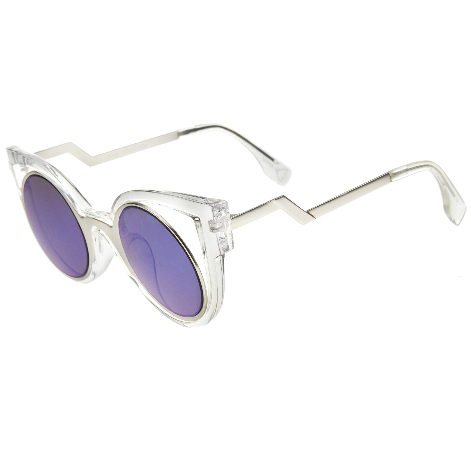 Clear-Silver / Blue Mirror