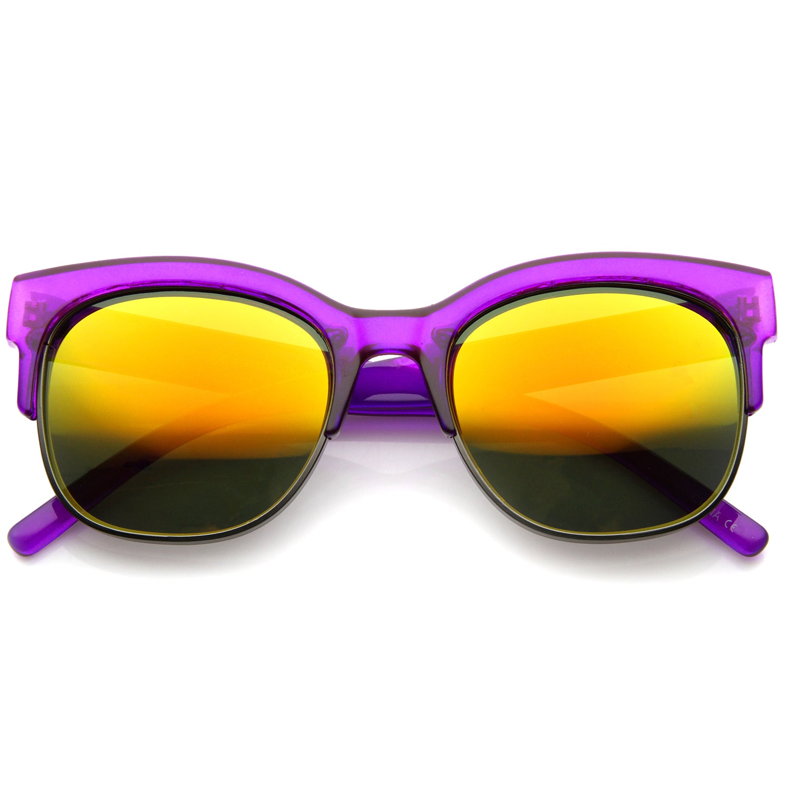 Purple-Gunmetal / Orange Mirror