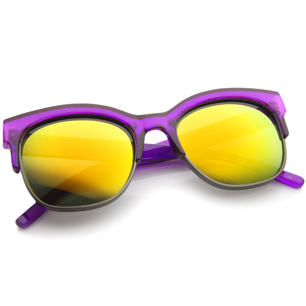 Purple-Gunmetal / Orange Mirror