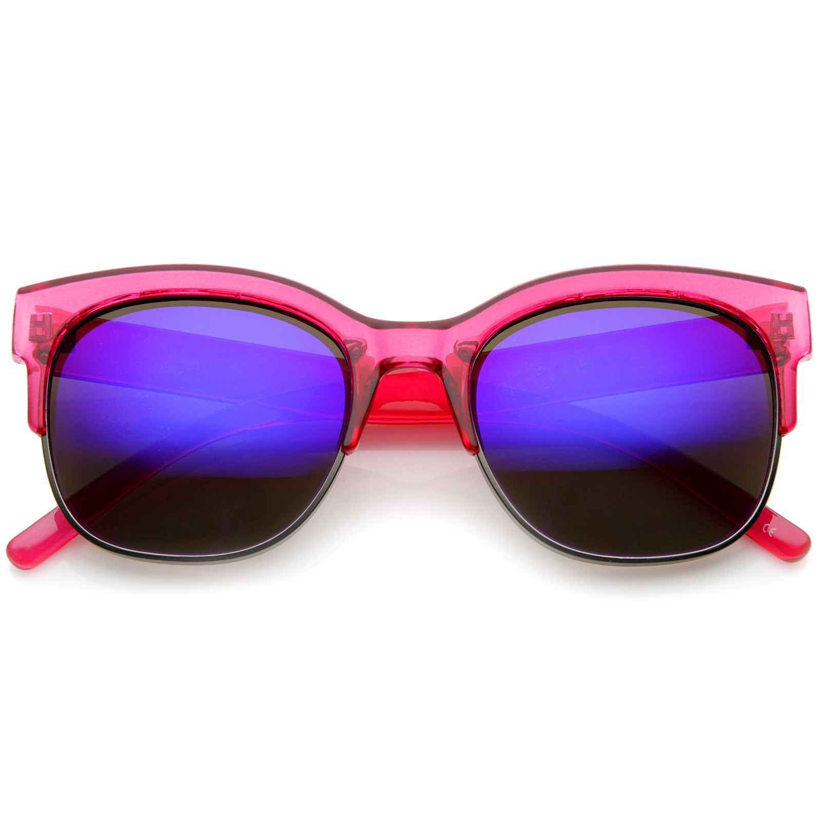 Pink-Gunmetal / Blue Mirror