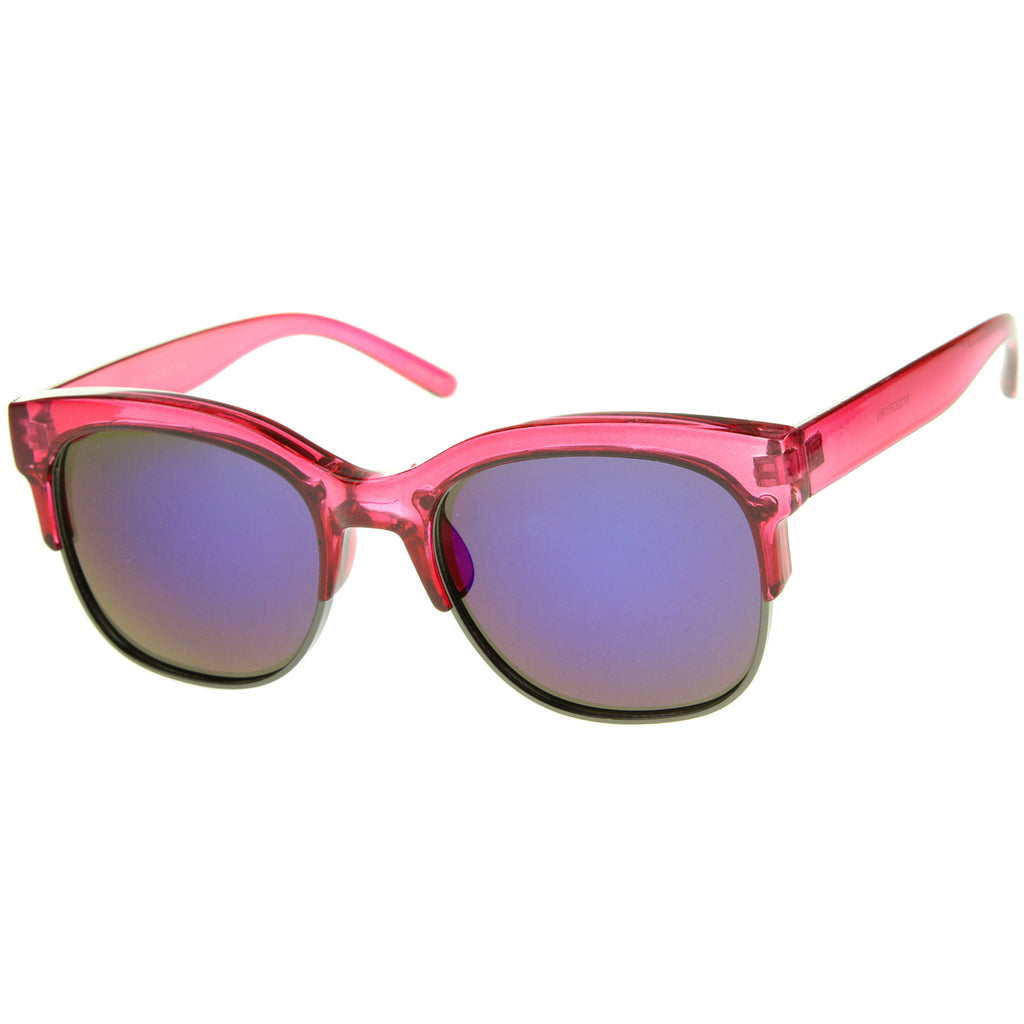 Pink-Gunmetal / Blue Mirror
