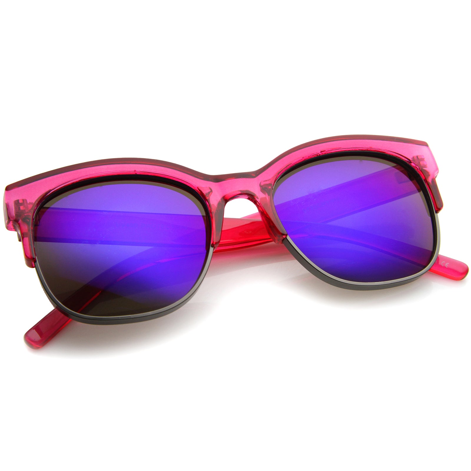 Pink-Gunmetal / Blue Mirror