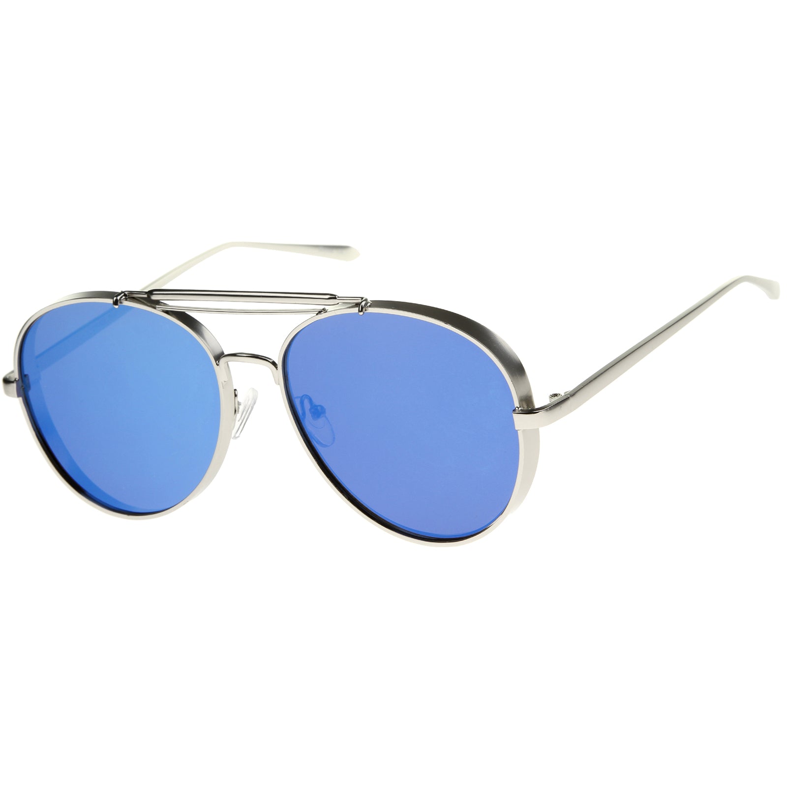Silver / Blue Mirror