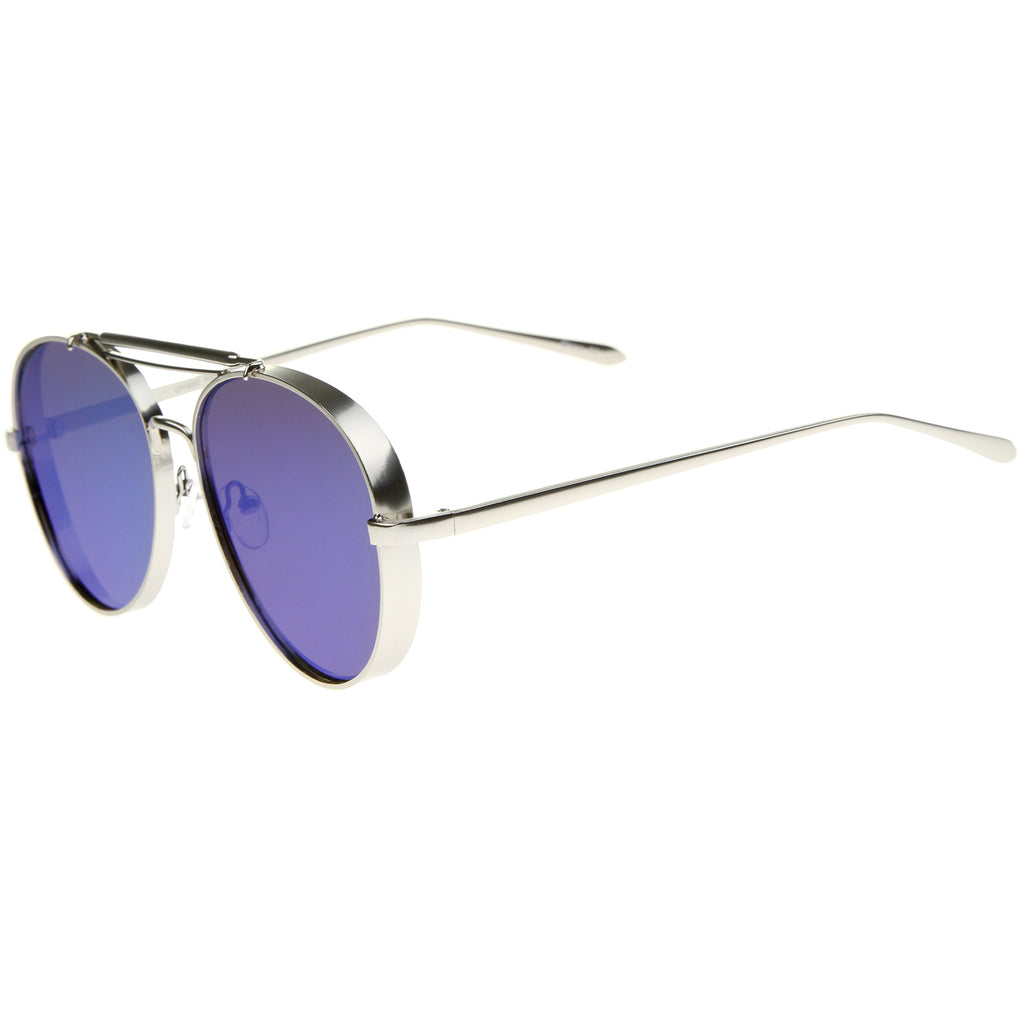 Silver / Blue Mirror