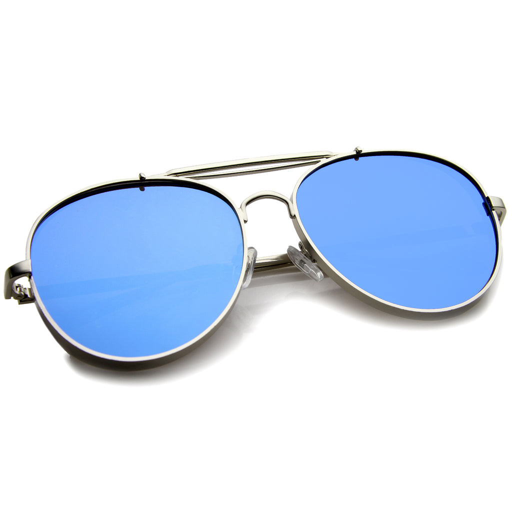 Silver / Blue Mirror