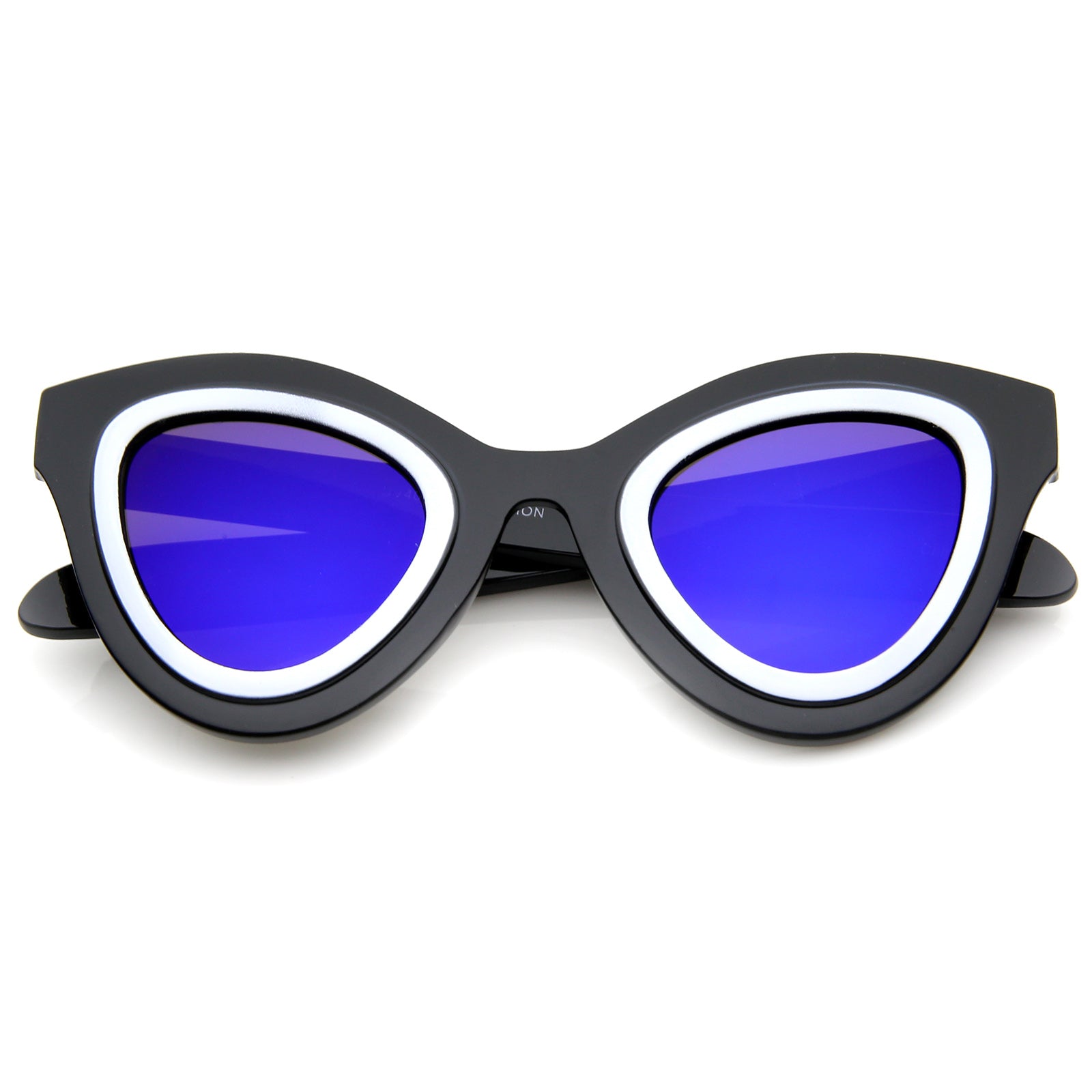 Shiny Black-White / Blue Mirror