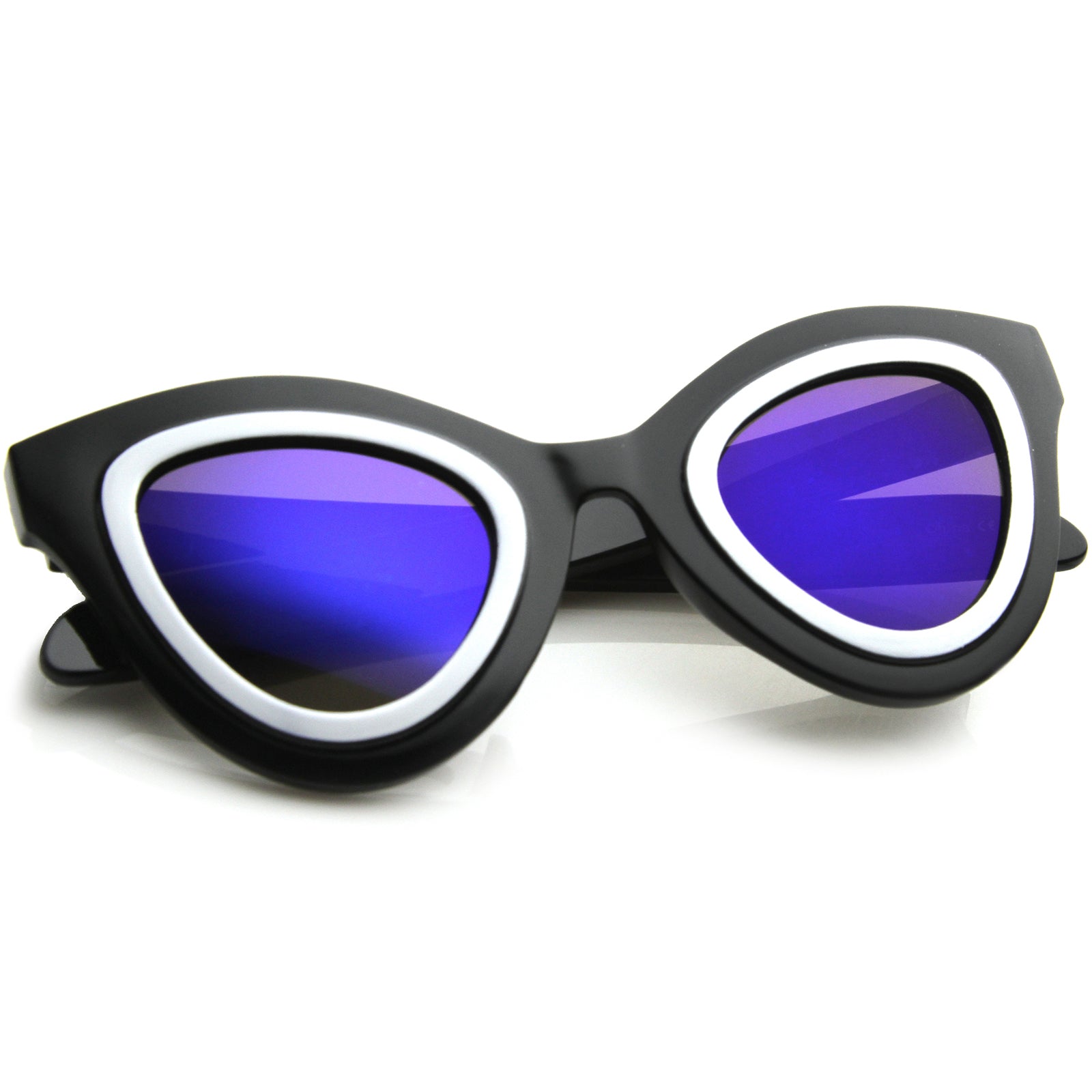 Shiny Black-White / Blue Mirror