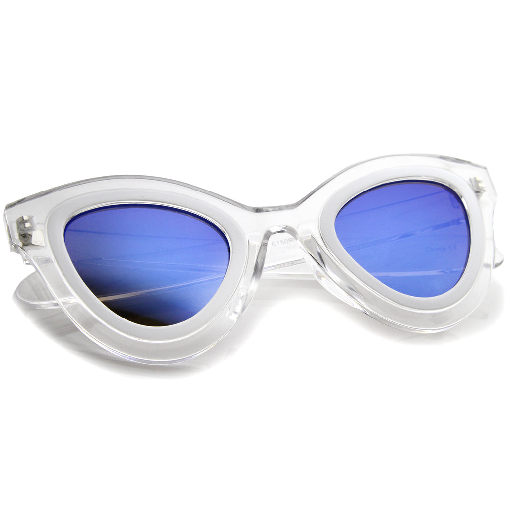 Clear-White / Blue Mirror