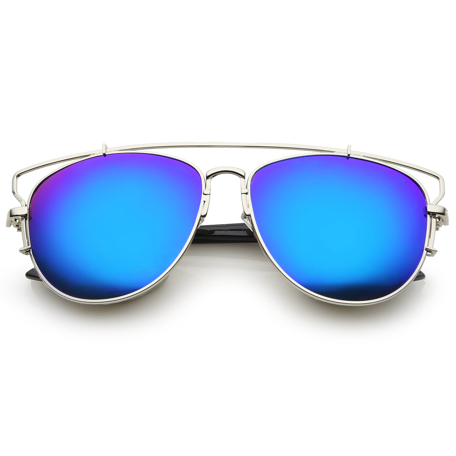 Silver / Blue Mirror