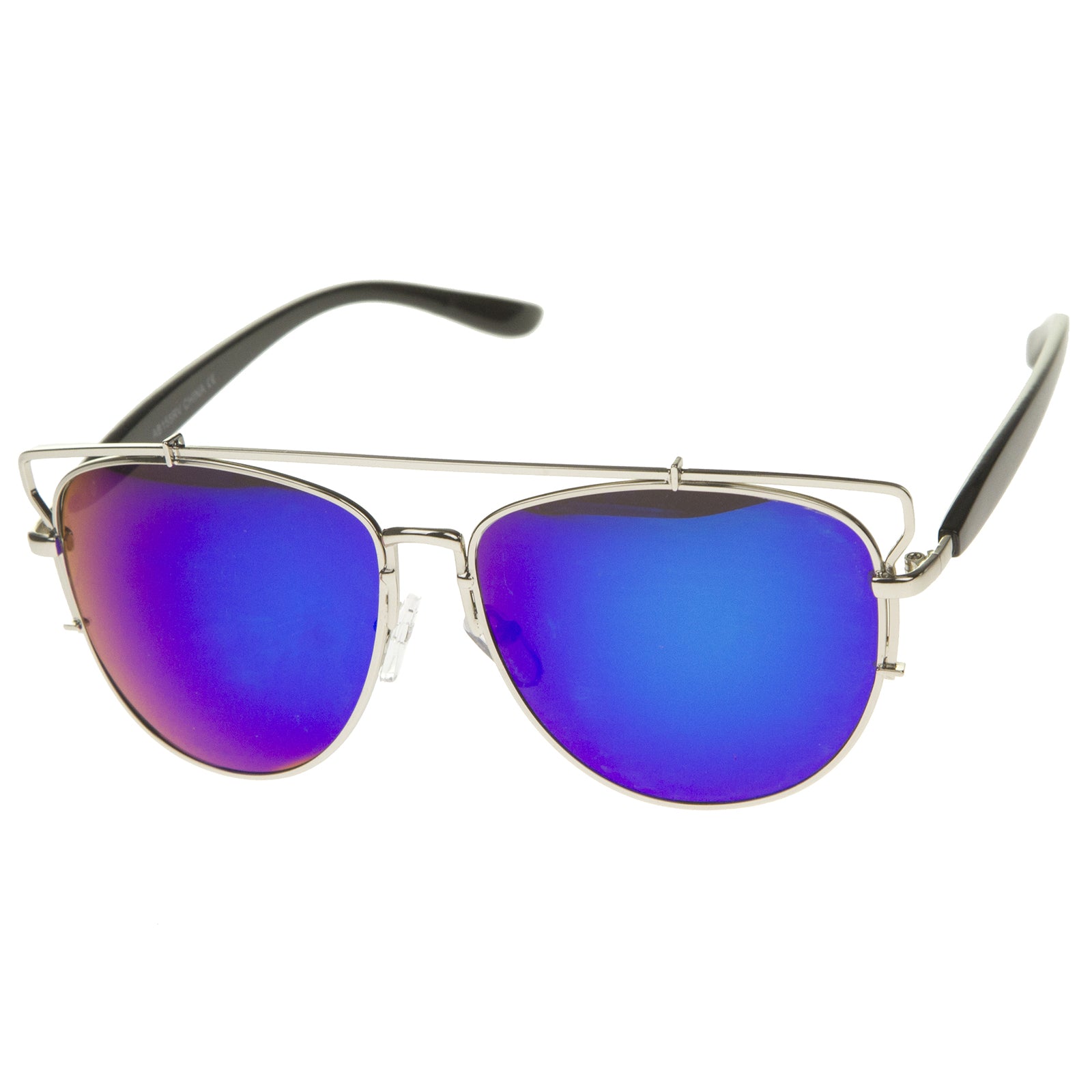 Silver / Blue Mirror
