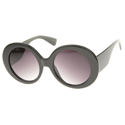 Womens High Fashion Glam Chunky Round Oversize Sunglasses 50mm 