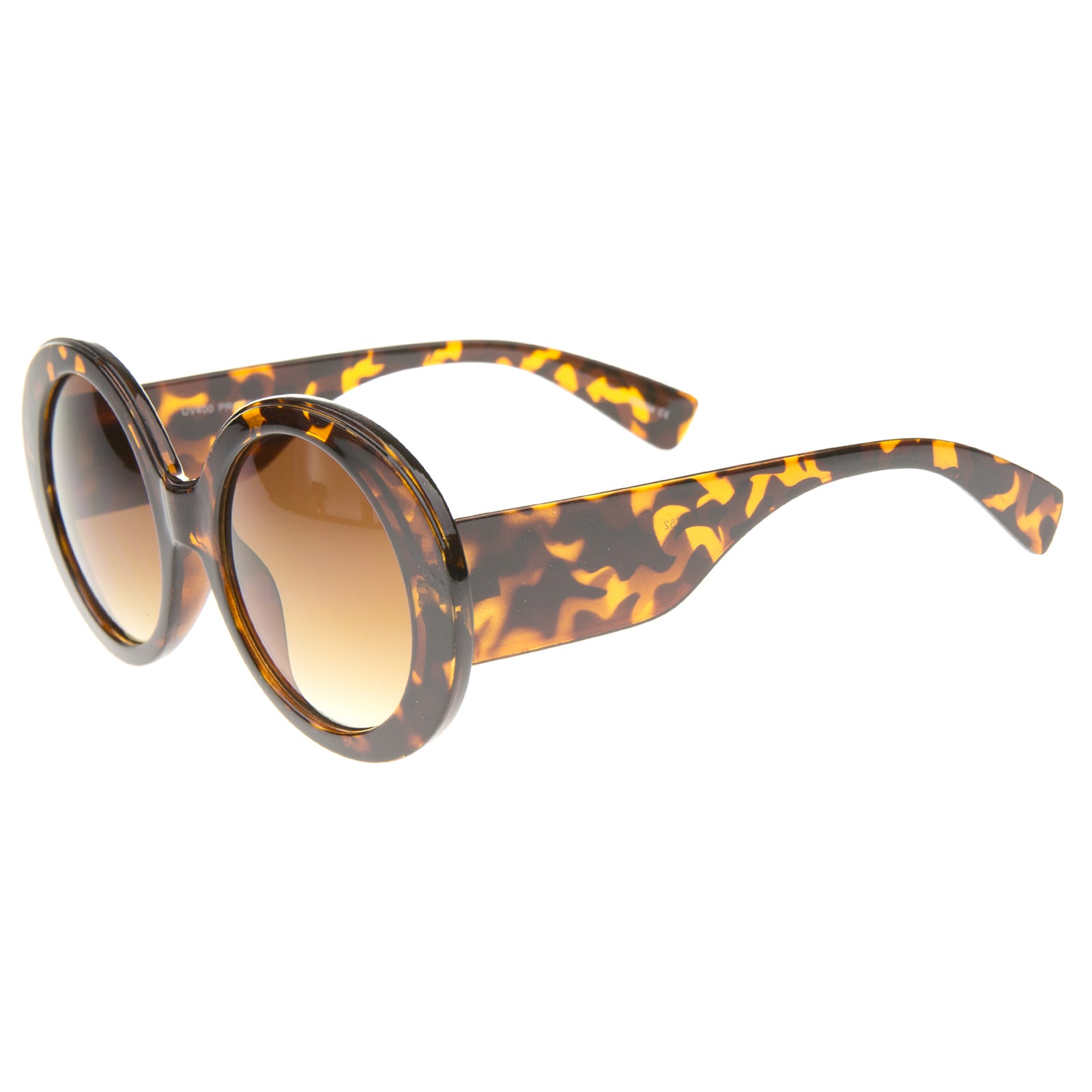 High Fashion Glam Chunky Round Oversize Sunglasses 50mm