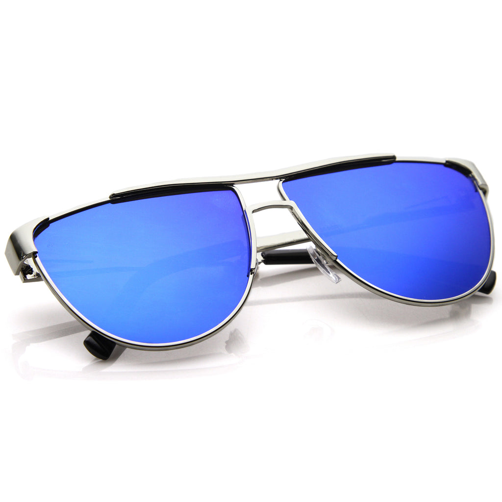 Silver/ Blue Mirror