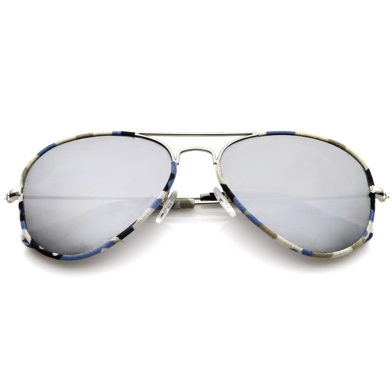 Silver-Blue-Camo / Silver Mirror