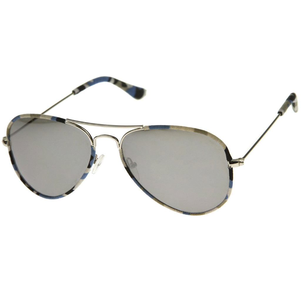 Silver-Blue-Camo / Silver Mirror