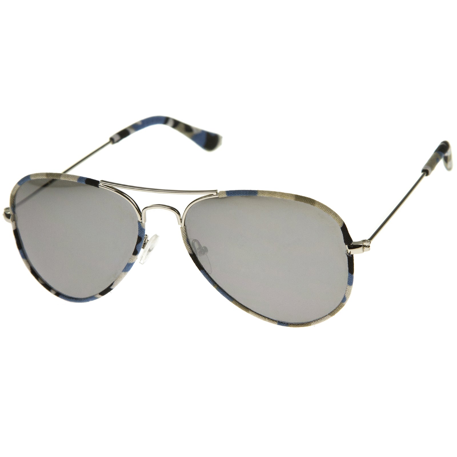 Silver-Blue-Camo / Silver Mirror