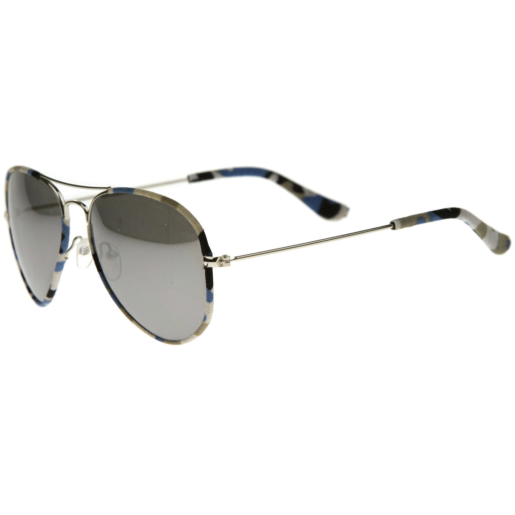 Silver-Blue-Camo / Silver Mirror