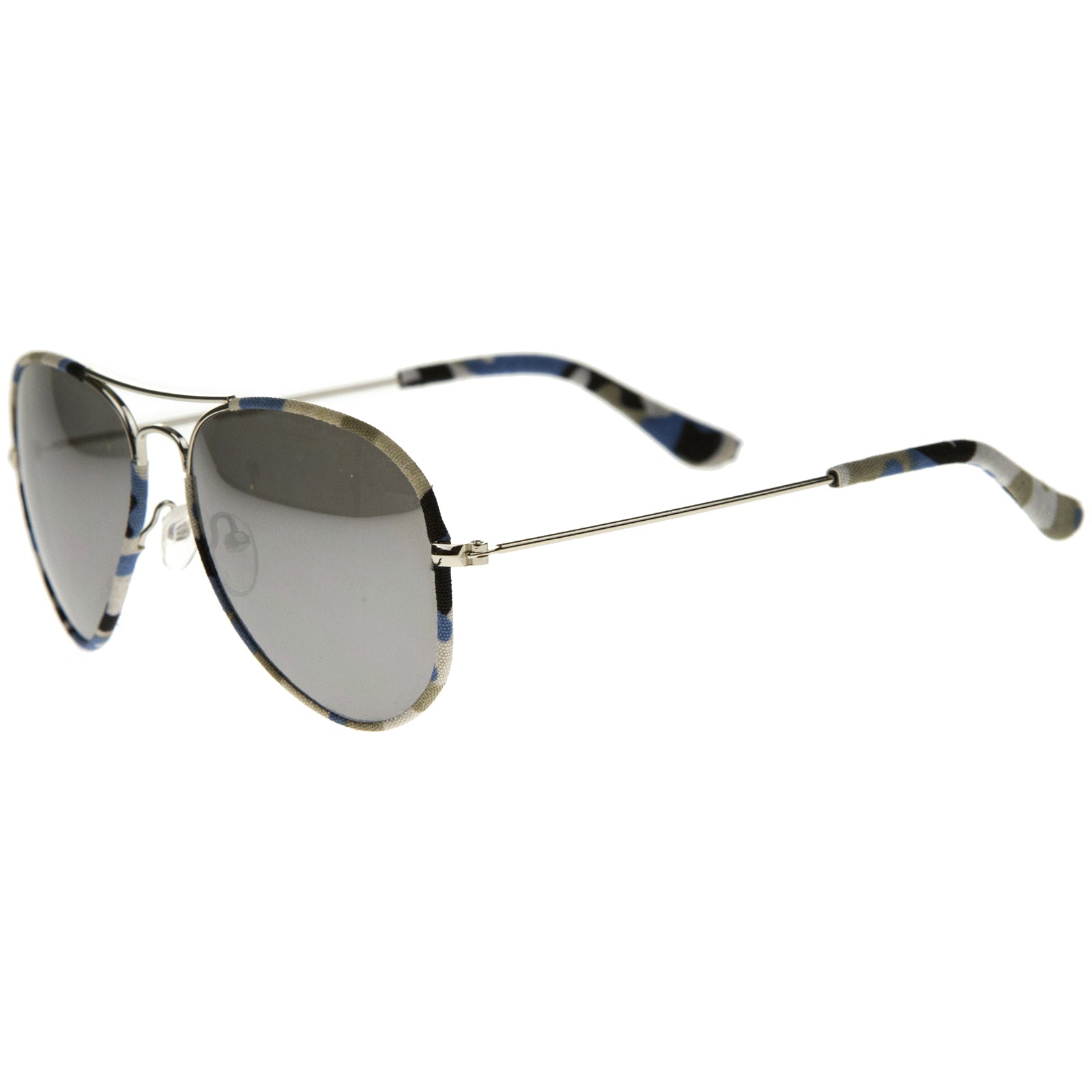 Silver-Blue-Camo / Silver Mirror