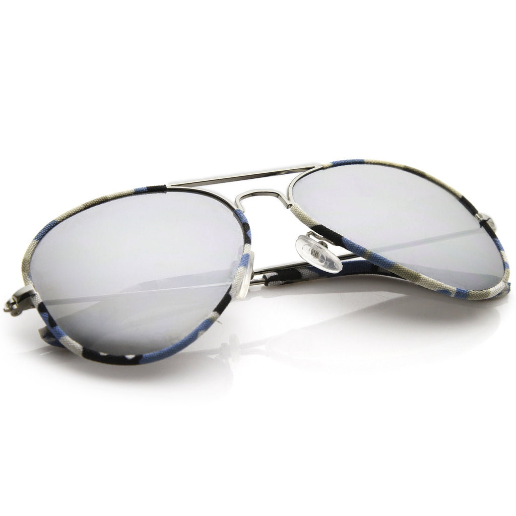Silver-Blue-Camo / Silver Mirror