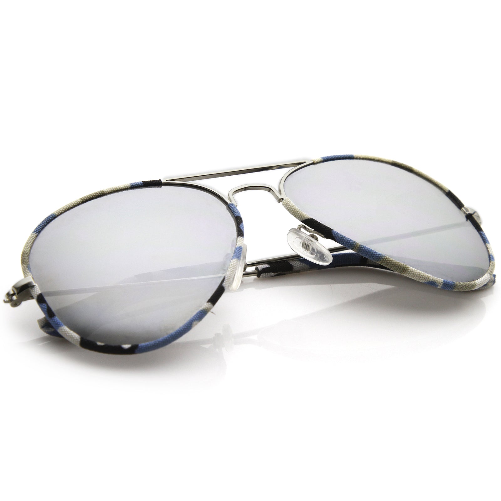 Silver-Blue-Camo / Silver Mirror