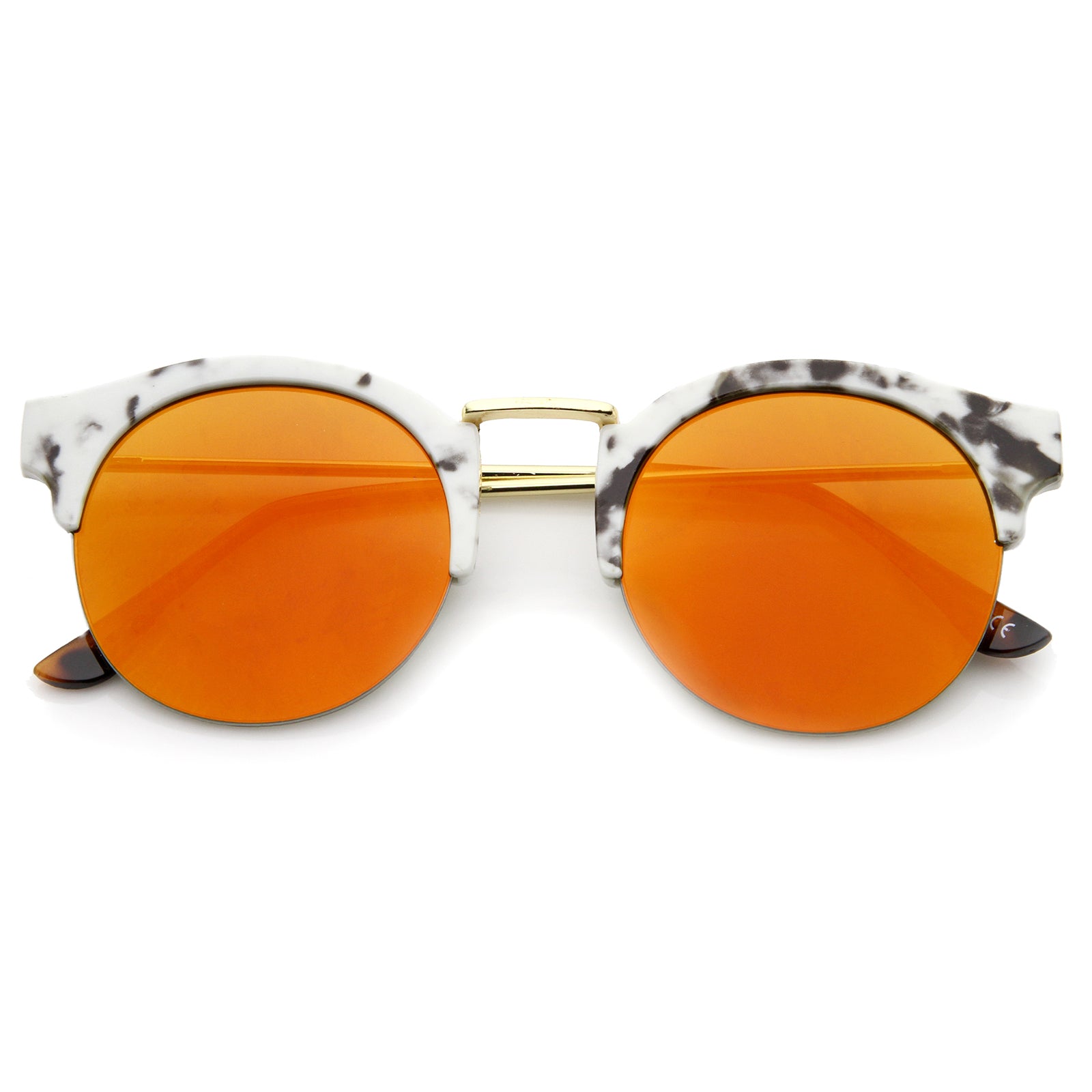 White-Marble-Gold / Orange Mirror