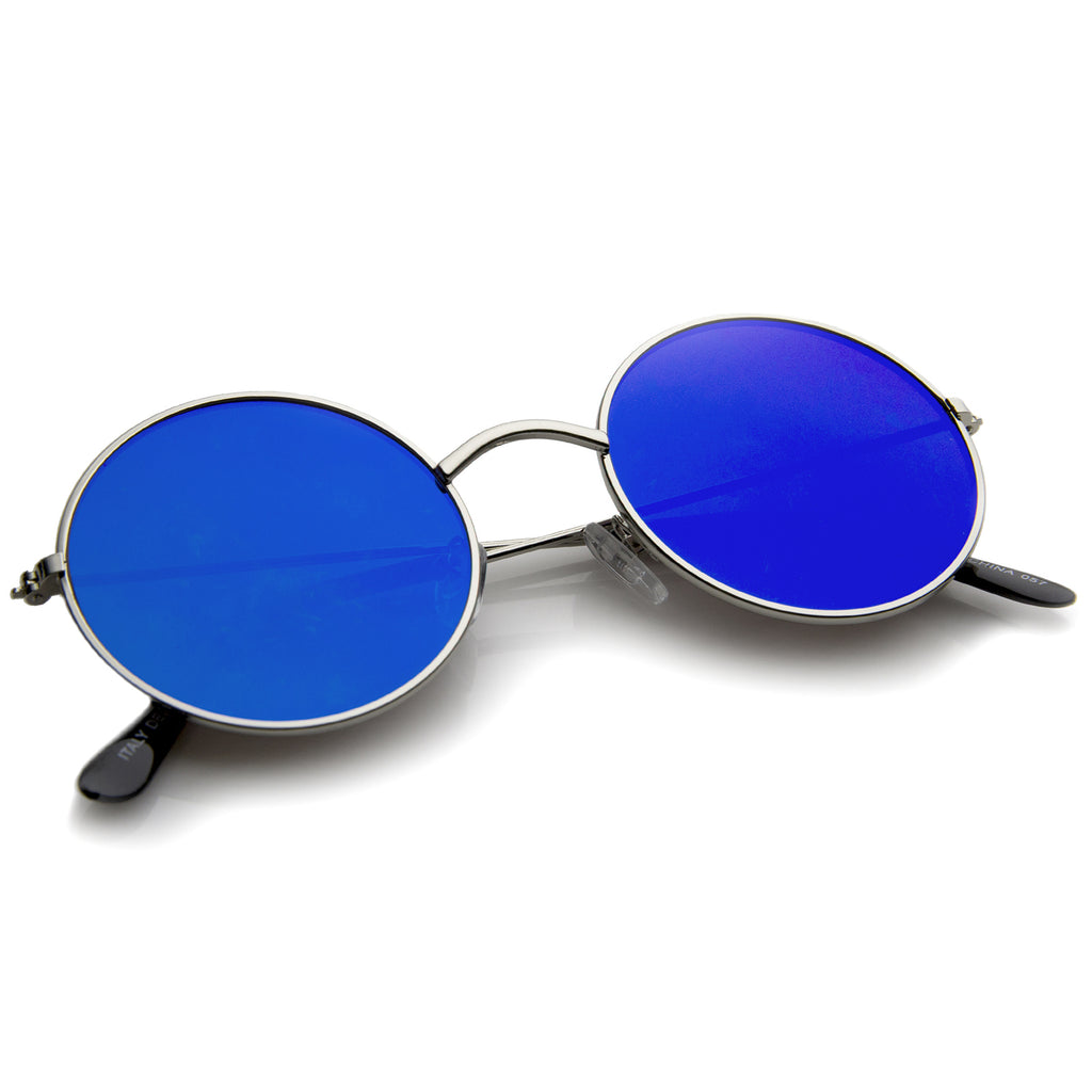 Silver / Blue Mirror